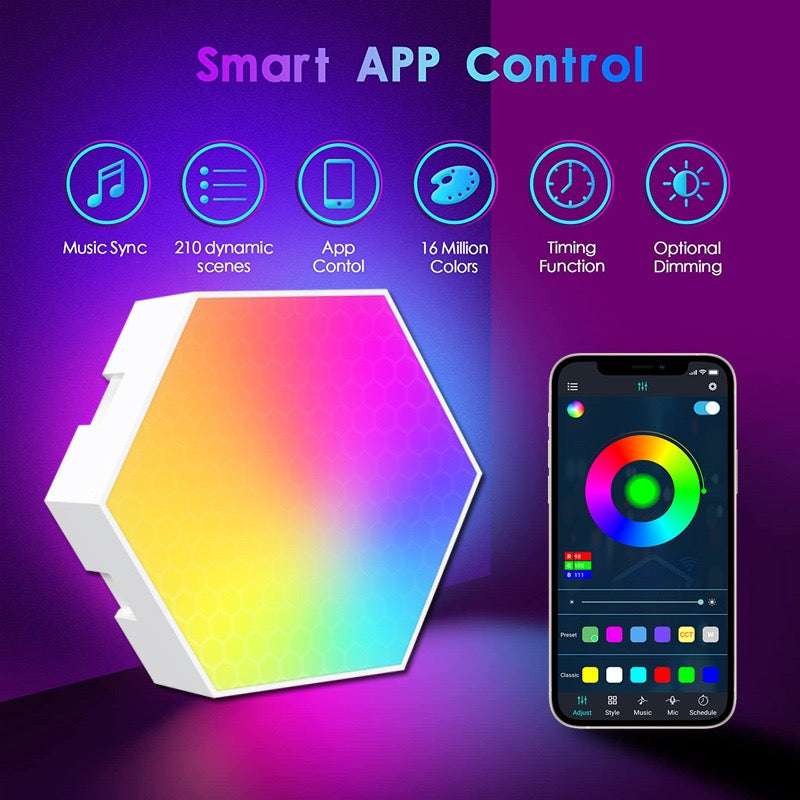 Gaming Ambient Lighting & Hexagonal Splicing DIY Ambient Lighting