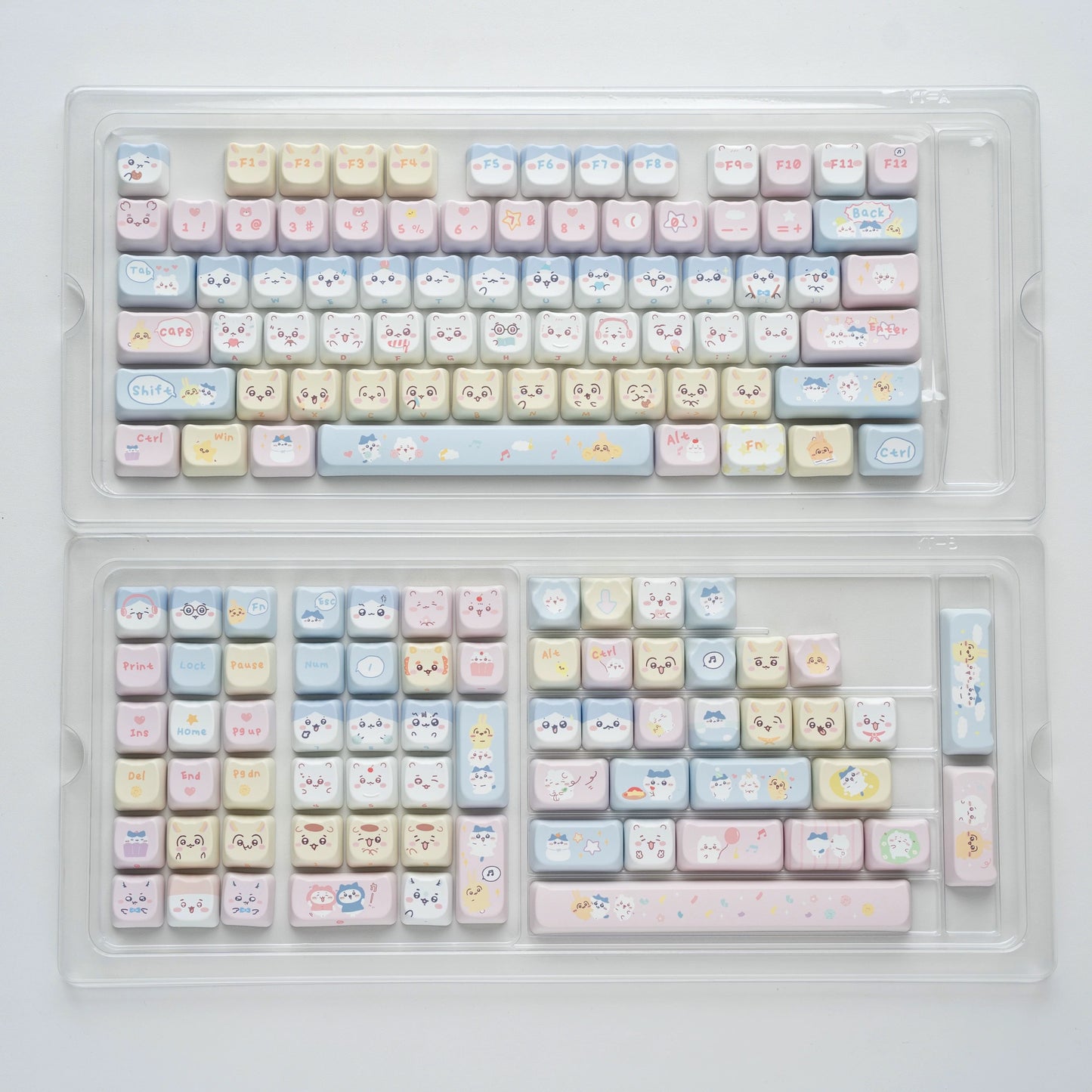 Chiikawa Keycaps Set – 140 MAO Profile Dye Sublimated PBT for Mechanical Keyboards