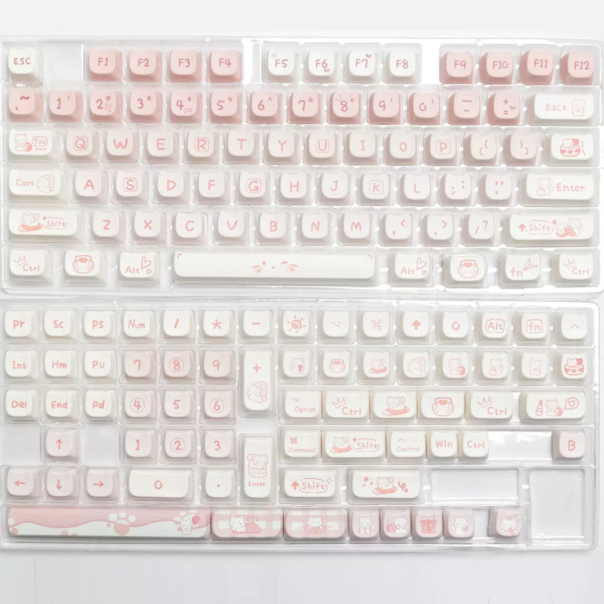 MAO Profile Mechanical Keyboard Keycaps – Pastel Pink Design