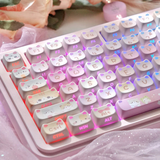 Meow Meow Squad Keycap Set 113 keys– MAO Profile Cat Ear | ARKTCAT x MaorBeng