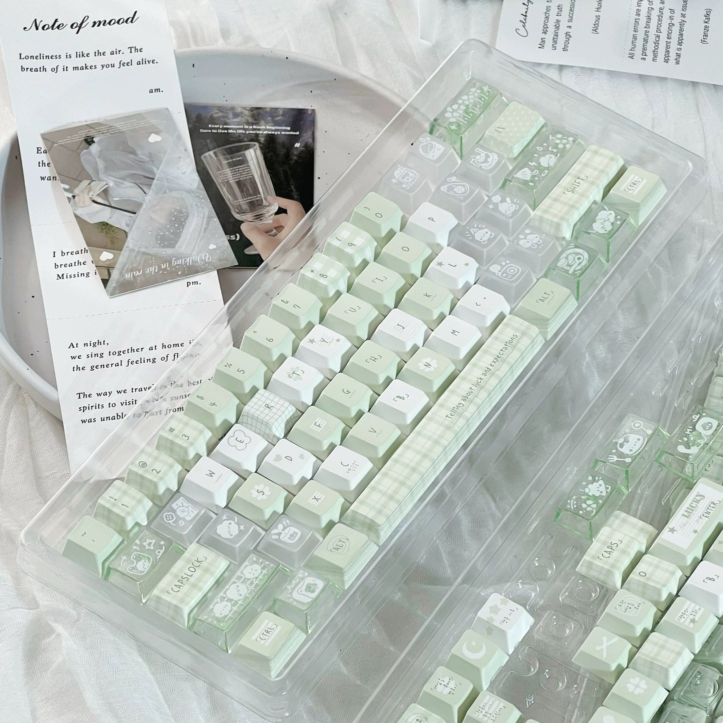 Forest Whispers Green Minimalist PBT Keycap Set | ARKTCAT