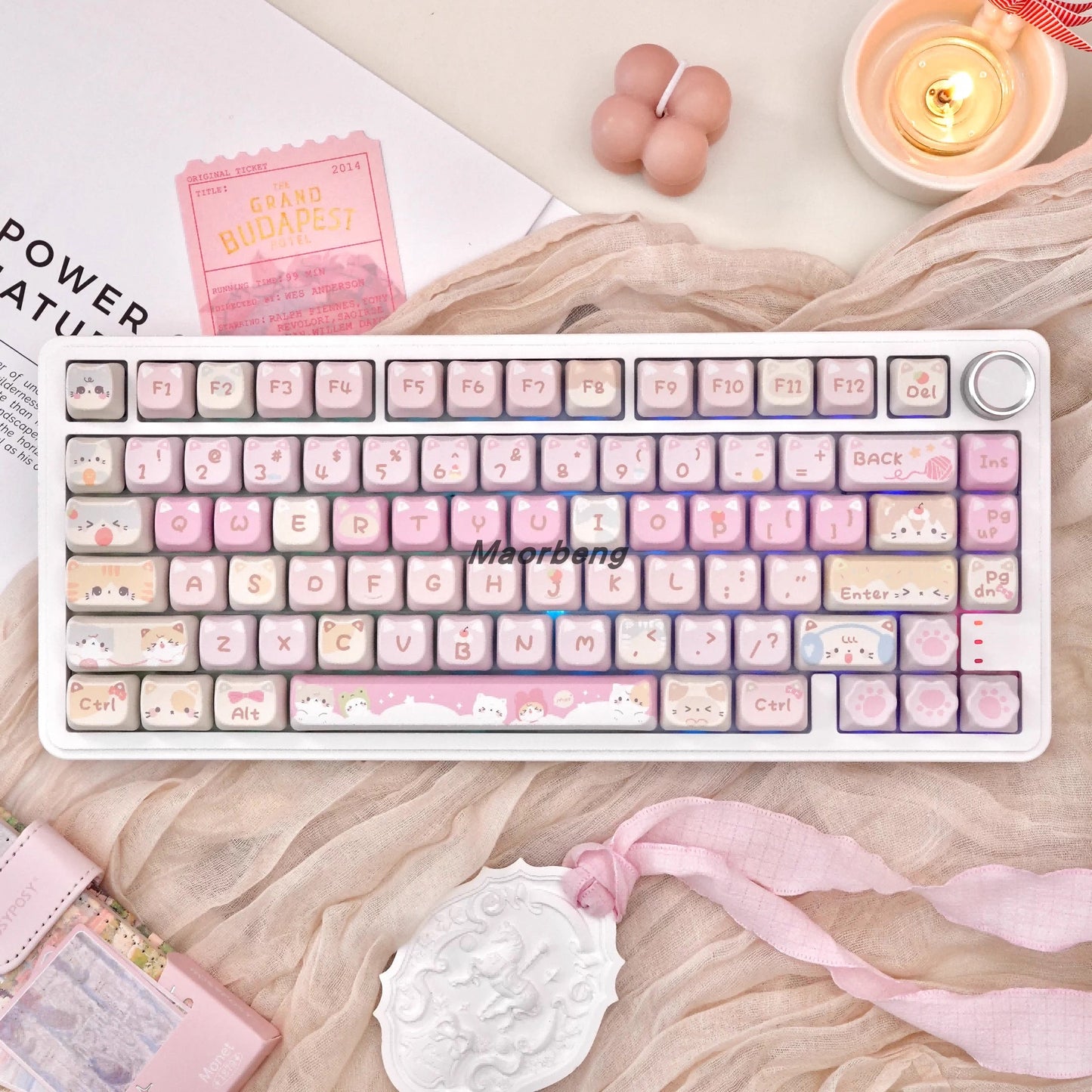 "Colorful custom keycap set for 104-key mechanical keyboards"