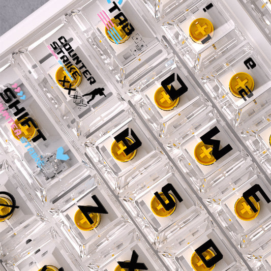 PC shine-through Printstream keycap set for Wooting keyboard