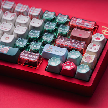 Christmas Meow Meow Keycaps– PBT+PC | ARKTCAT x SOULCAT