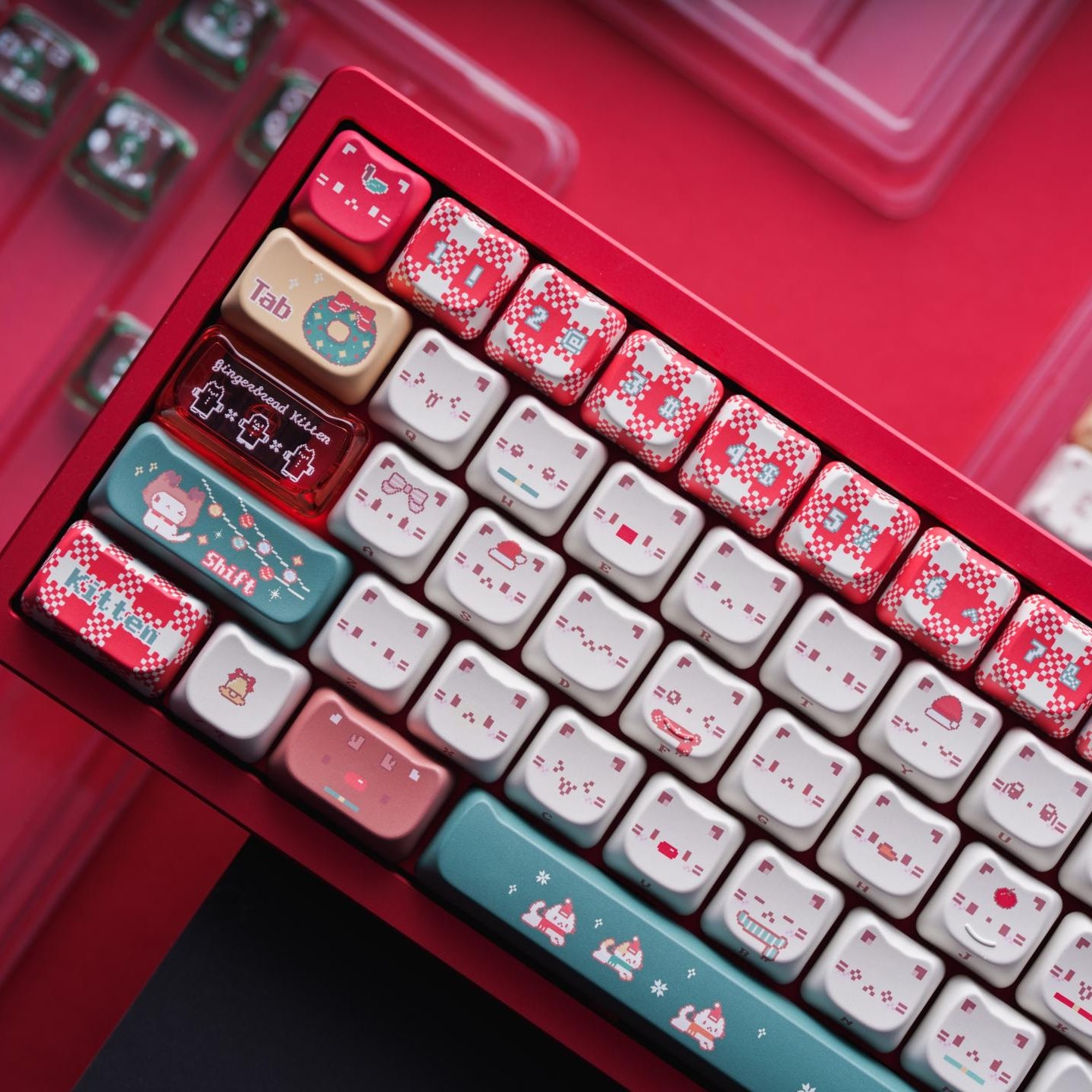 Christmas Meow Meow Keycaps– PBT+PC | ARKTCAT x SOULCAT