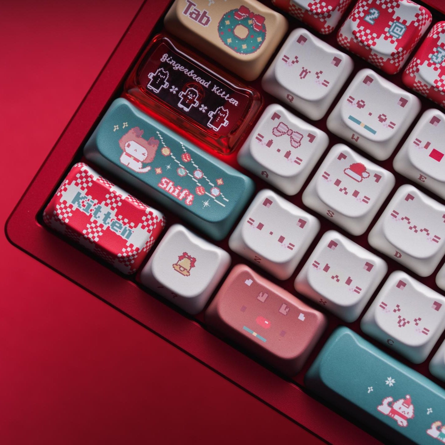 Christmas Meow Meow Keycaps– PBT+PC | ARKTCAT x SOULCAT