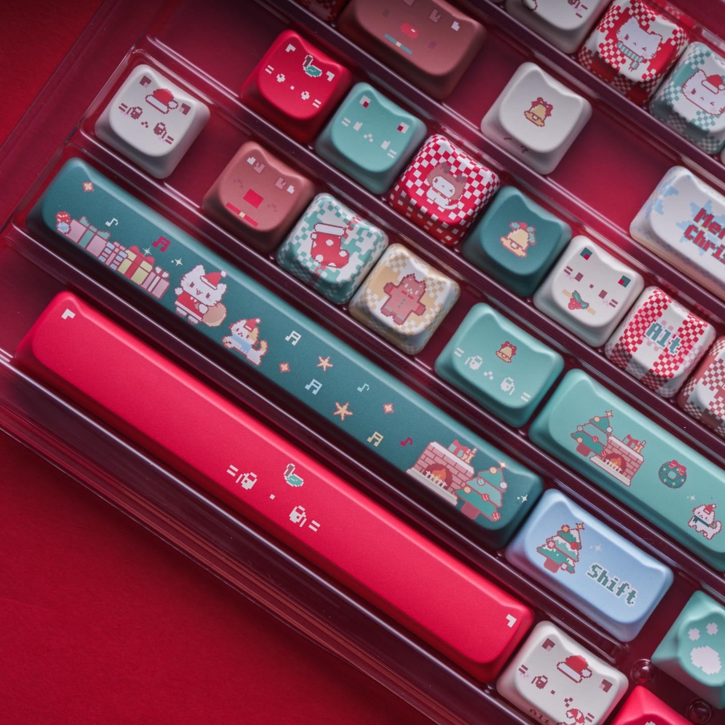 Christmas Meow Meow Keycaps– PBT+PC | ARKTCAT x SOULCAT