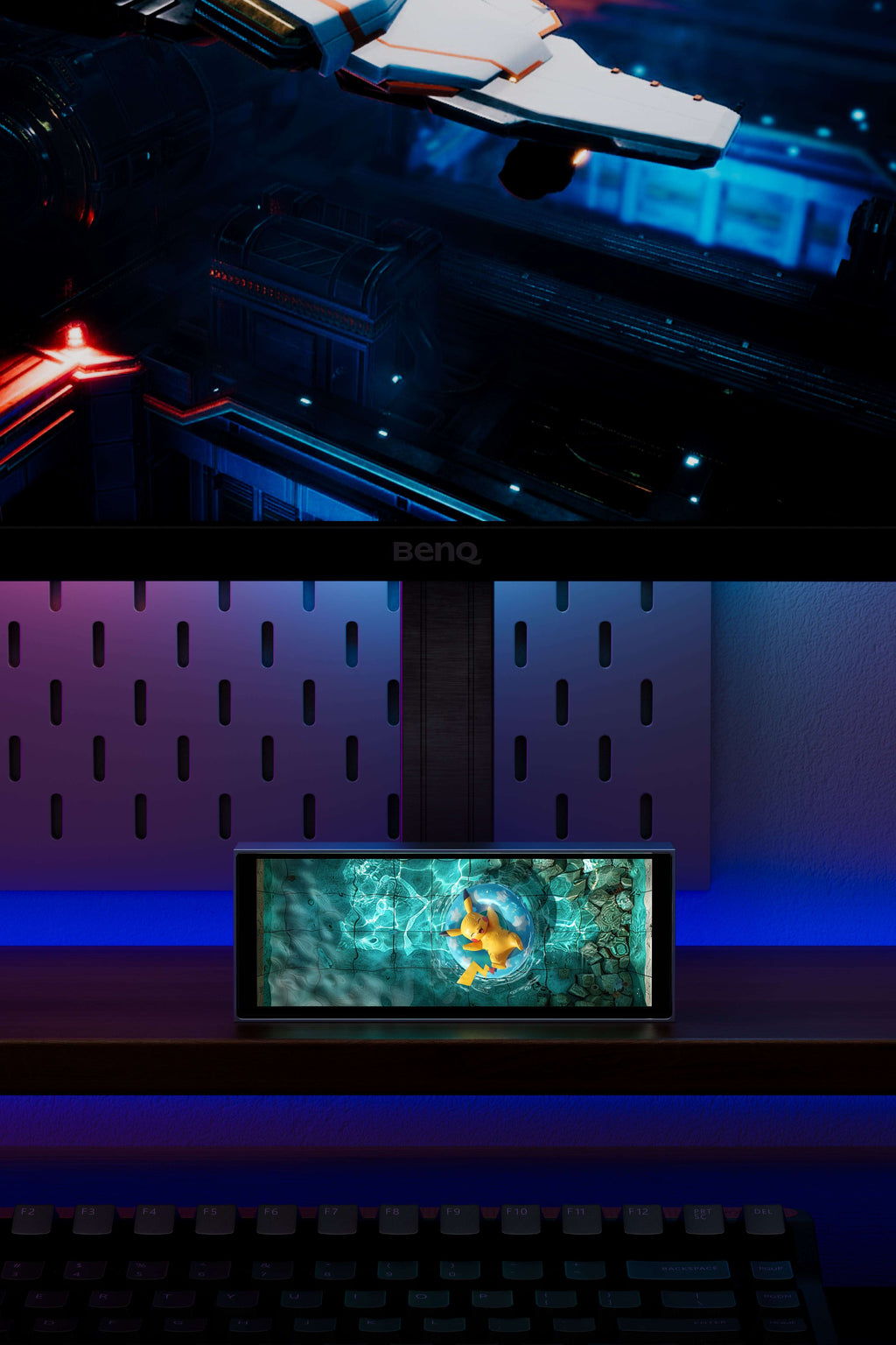 Quantum Clock on modern desk with ambient lighting