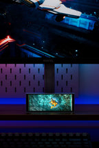 Quantum Clock on modern desk with ambient lighting