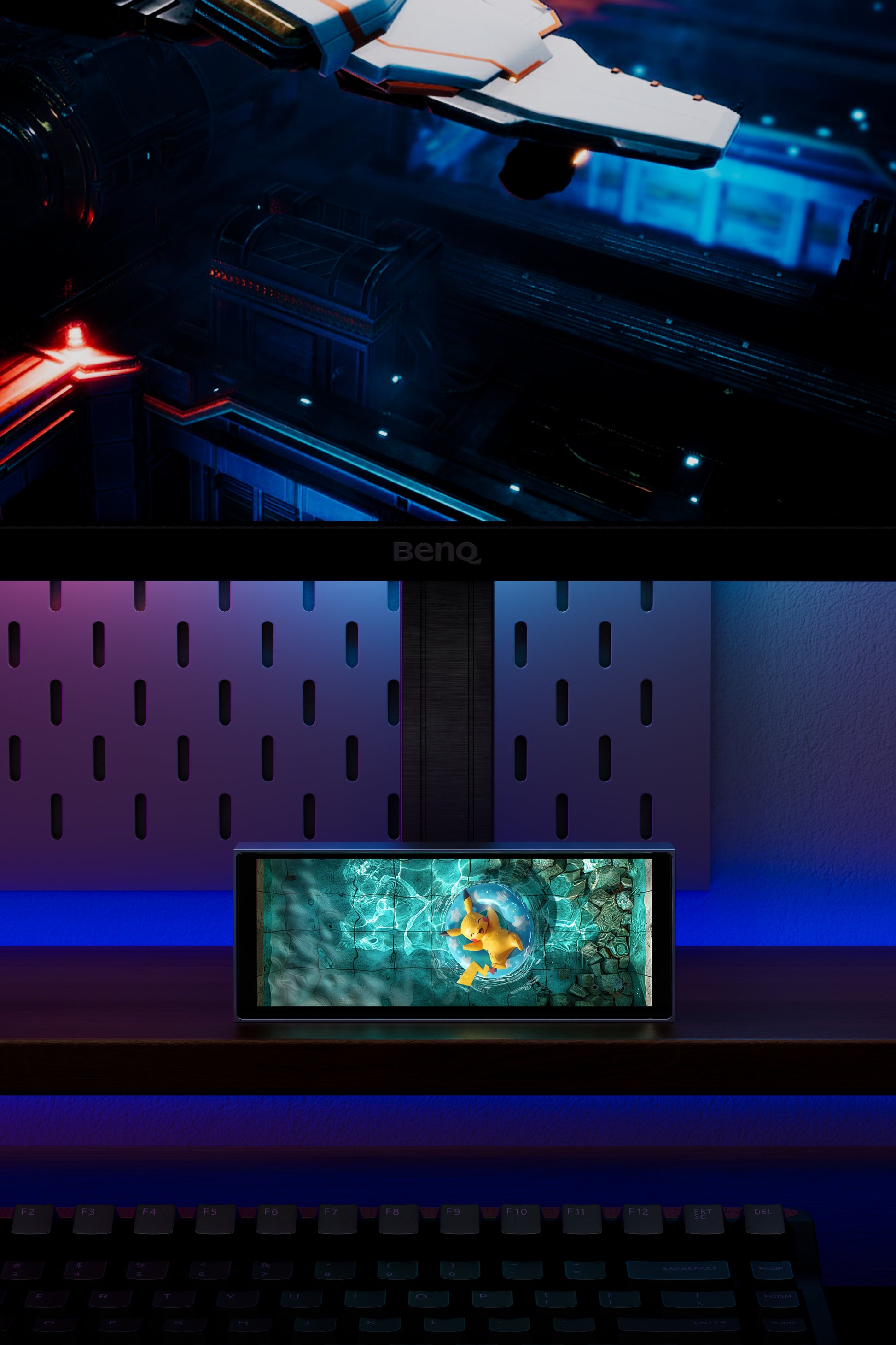 Quantum Clock on modern desk with ambient lighting