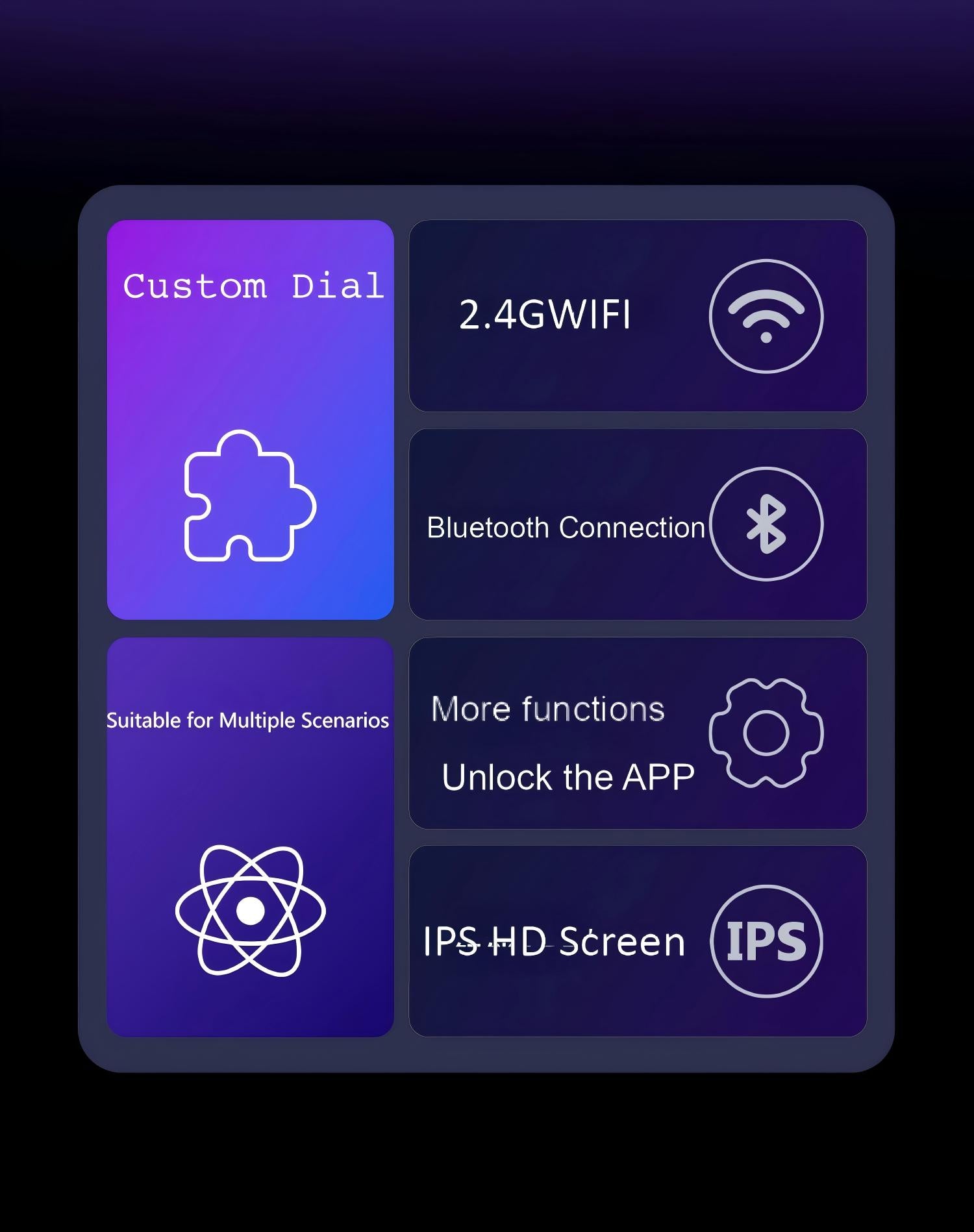 Quantum Clock Bluetooth LED smart clock with IPS screen
