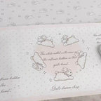 Snow Bunny Heart Desk Mat | Cute Polka Dot PU Leather Waterproof Desk Pad for Office & Home