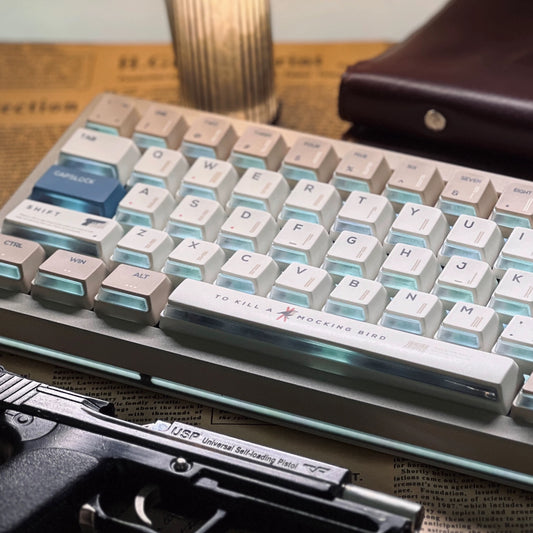 "130-key shine-through mechanical keyboard keycaps – To Kill a Mockingbird theme"