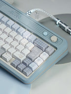 Plaid Whispers Blue Keycap Set – Cherry Profile Dye-Sub PBT Keycaps | Doki lab