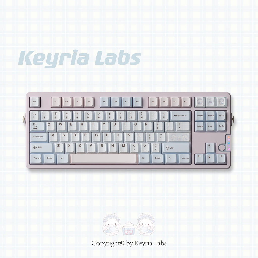Bear Tea Party Powder Blue Keycaps | Arktcat x Keyria Labs