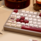 Red and White Five-Side Dye Sublimation Keycaps for Mechanical Keyboards