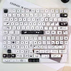 Compatible MX stem MAO cat keycaps in full layout configuration