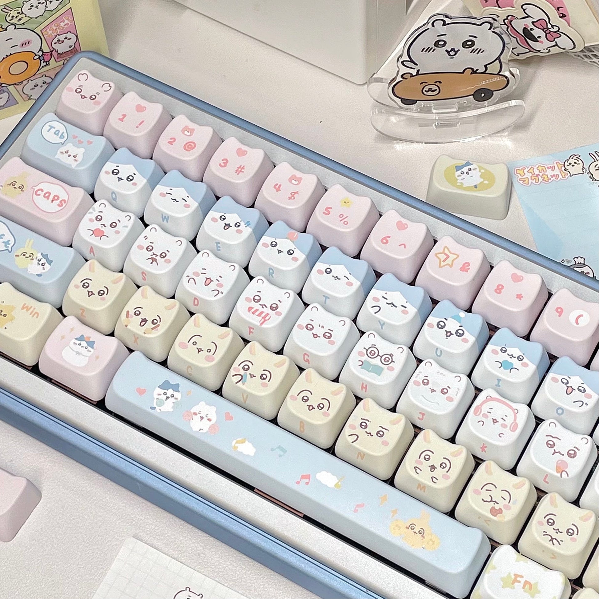 chiikawa keycaps for MX switch mechanical keyboards, full set