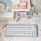 Colorful mechanical keyboard with MAO profile cute keycap set