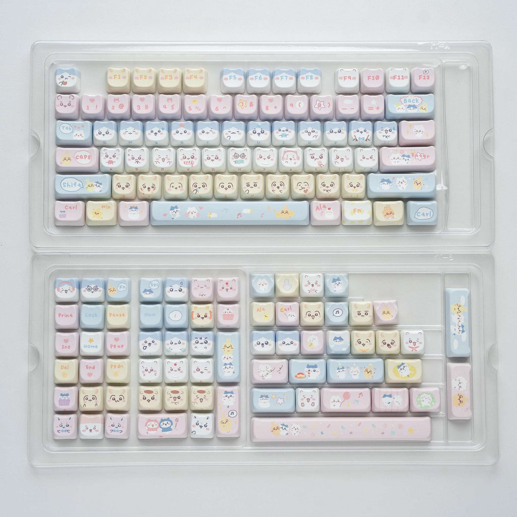 Chiikawa Keycaps Set – 140 MAO Profile Dye Sublimated PBT for Mechanical Keyboards