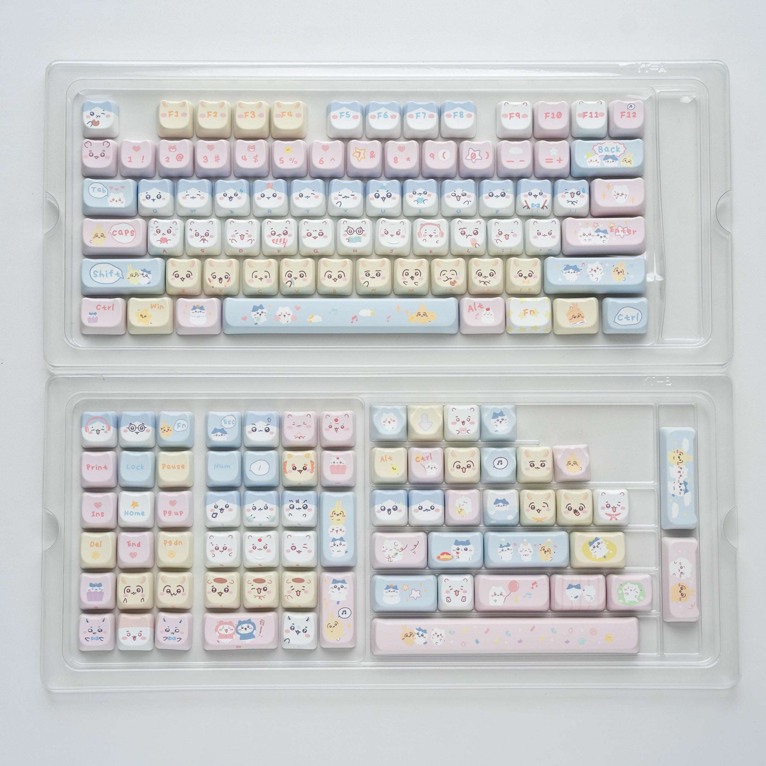 Chiikawa Keycaps Set – 140 MAO Profile Dye Sublimated PBT for Mechanical Keyboards