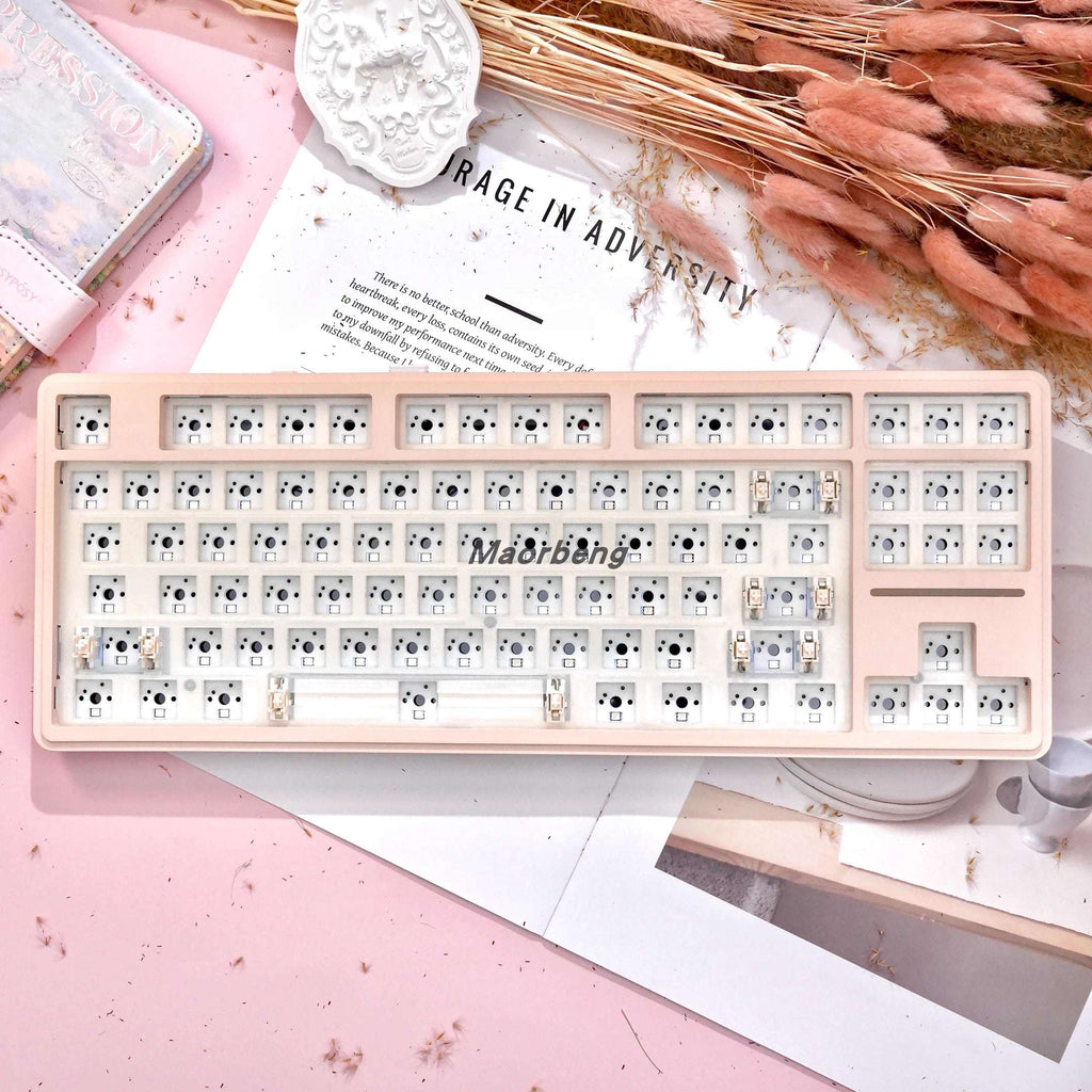Custom Mechanical Keyboard Kit with Hot Swappable Switches and RGB Backlight - 75/80/98/108 Layout