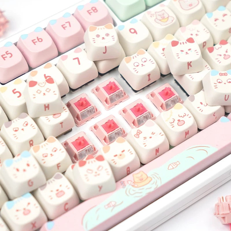 BSUN Silent pink switches on keyboard
