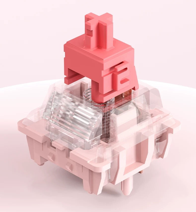 PCB mount compatible linear switches in pink