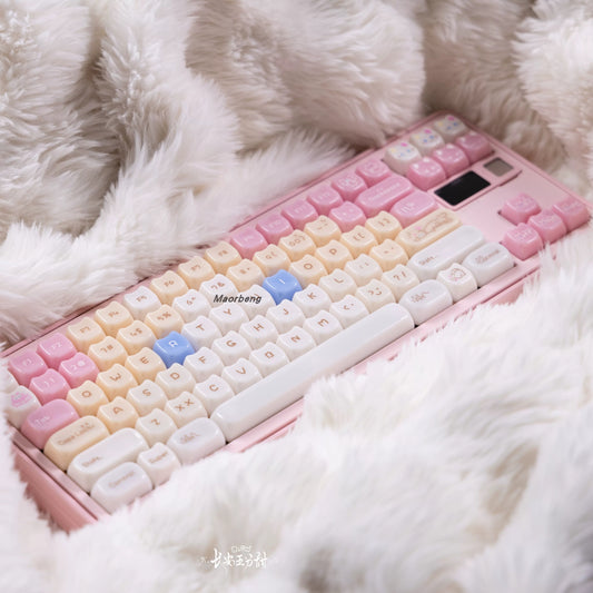 MAO profile 148-key translucent cute theme keycap set for mechanical keyboards
