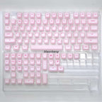Soft Silicone Keycaps Set – 113 Keys Transparent Backlit Pudding Style Skin-Friendly Keycaps for Mechanical Keyboards
