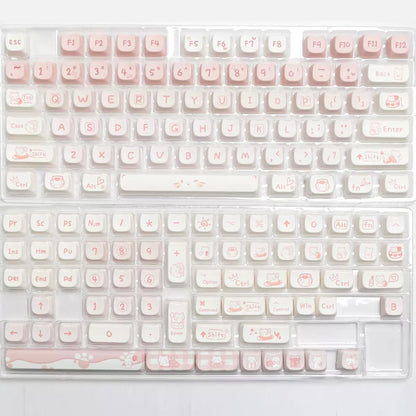 MAO Profile Mechanical Keyboard Keycaps – Pastel Pink Design