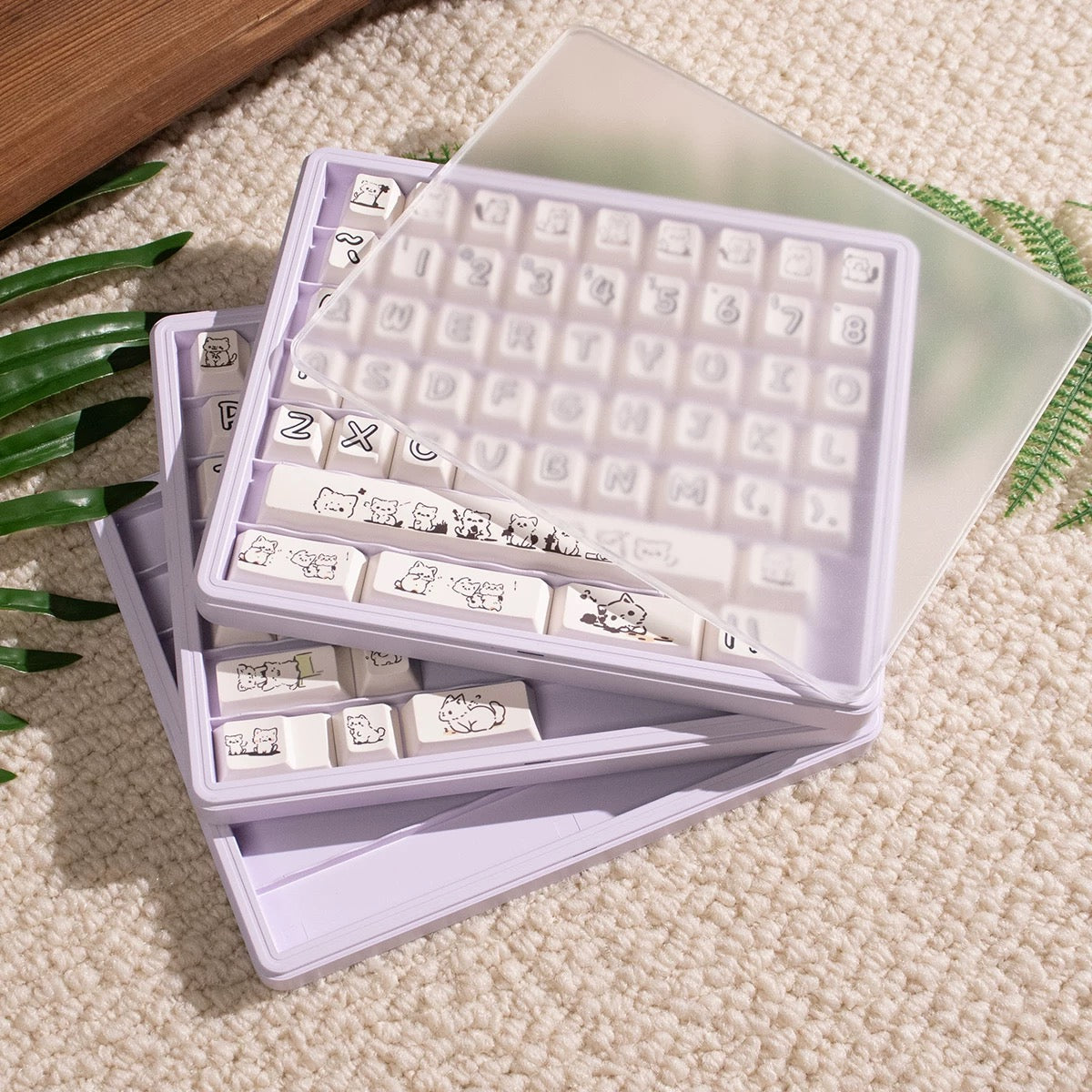 Multi-layer dustproof keycap case for mechanical keyboard