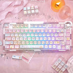chiikawa keycaps oem profile 4-side transparent pc dye-sub shine-through 130 keys kawaii chiikawa rgb