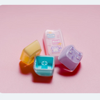 Macaron Meow Cat-Ear Keycaps – PC Transparent MAO Profile, 134 Keys