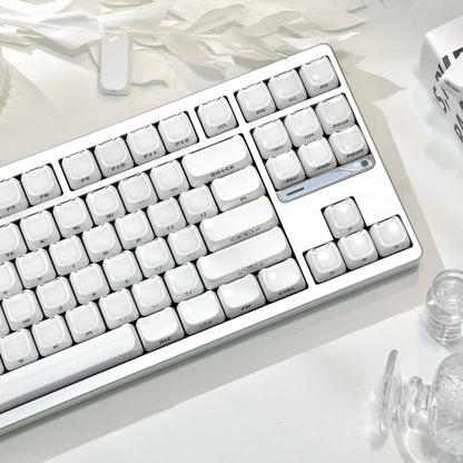 crystal jelly meow meow keycaps 2026 mao profile side-printed transparent abs pc shine-through 119 keys magnetic