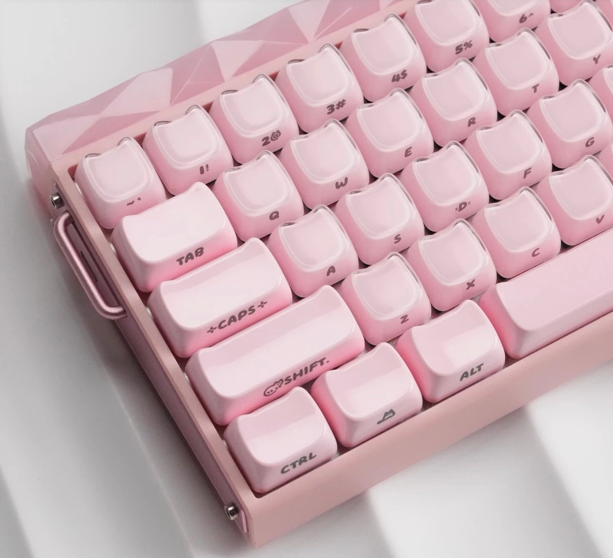 Crystal Jelly Meow Meow Keycaps – MAO Profile Side-Printed Transparent