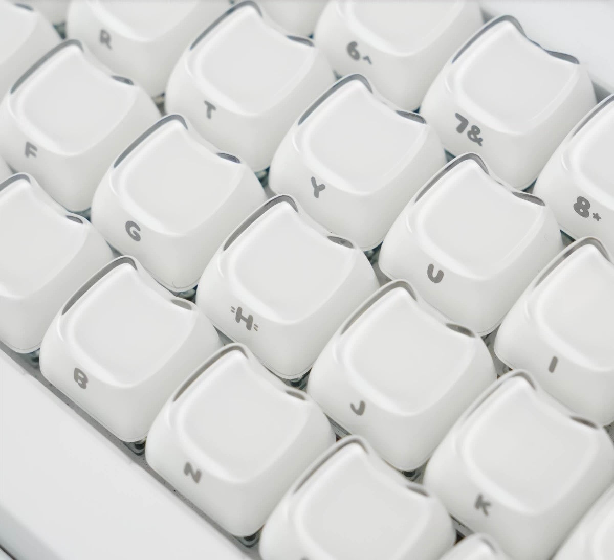 crystal jelly meow meow keycaps on magnetic switch keyboard transparent abs pc mao rgb jelly glow cute cat 2026