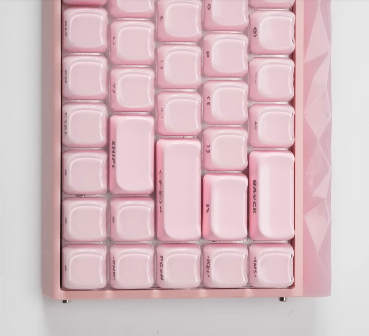 crystal jelly meow meow keycaps on magnetic switch keyboard transparent abs pc mao rgb jelly glow cute cat 2026