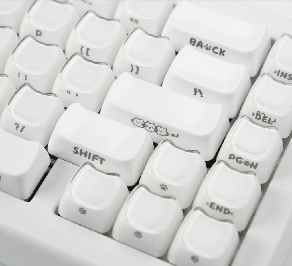 crystal jelly meow meow keycaps on magnetic switch keyboard transparent abs pc mao rgb jelly glow cute cat 2026