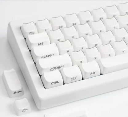 crystal jelly meow meow keycaps on magnetic switch keyboard transparent abs pc mao rgb jelly glow cute cat 2026