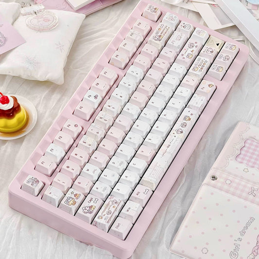 Pudding Roll Keycaps – 131 keys Original Profile PBT 5-Side Dye-Sub