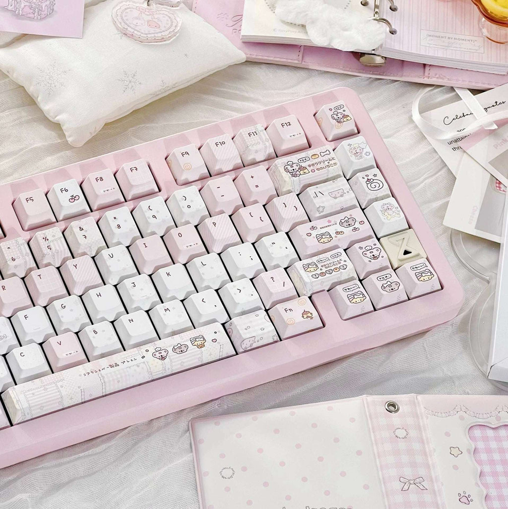 Pudding Roll Keycaps – 131 keys Original Profile PBT 5-Side Dye-Sub