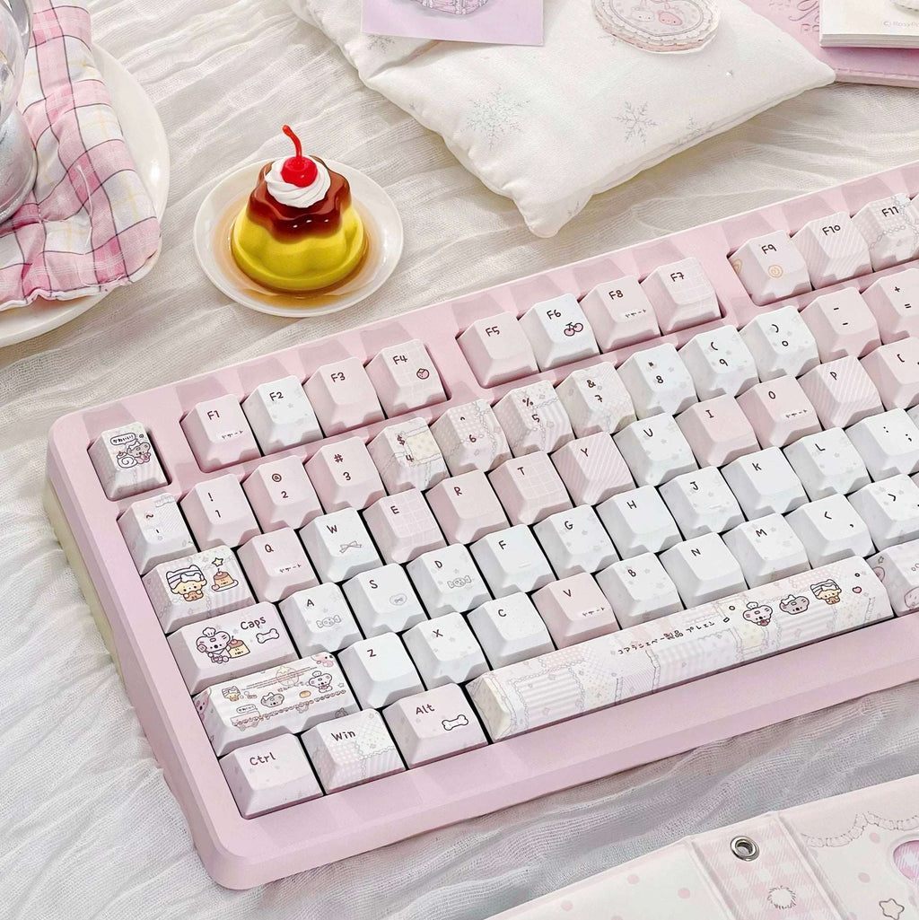 Pudding Roll Keycaps – 131 keys Original Profile PBT 5-Side Dye-Sub