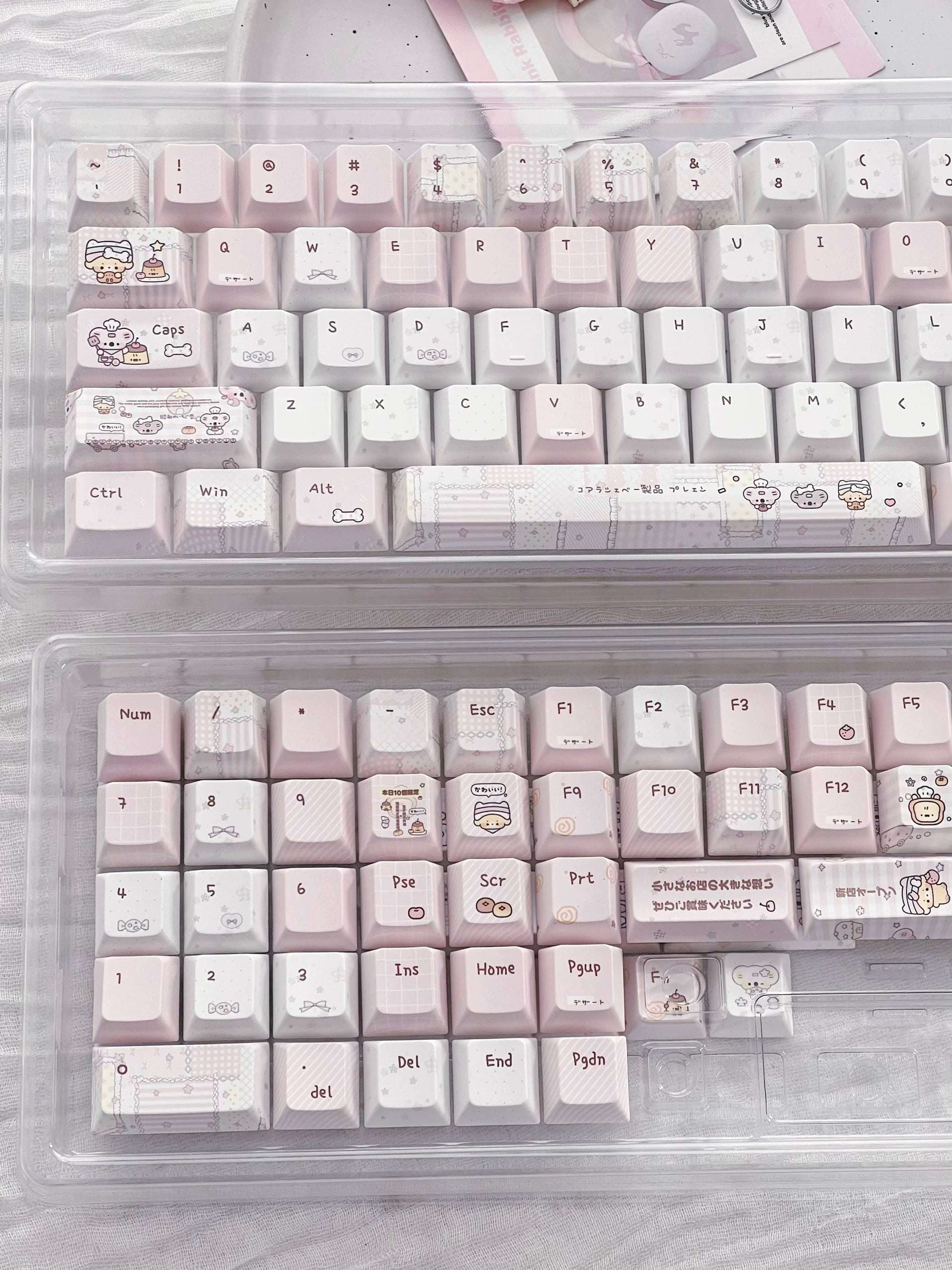 Pudding Roll Keycaps – 131 keys Original Profile PBT 5-Side Dye-Sub