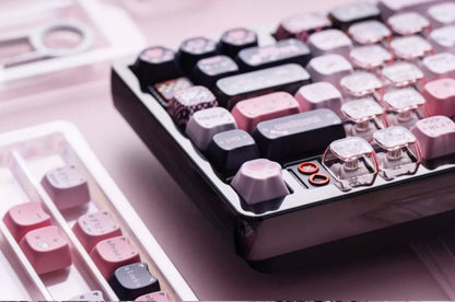 Black Pink Meow Meow Keycaps – PBT+PC | ARKTCAT x SOULCAT