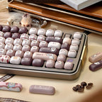 MOG Profile Cute Round Keycaps Set – 142 Keys Dye-Sublimated PBT for Mechanical Keyboards