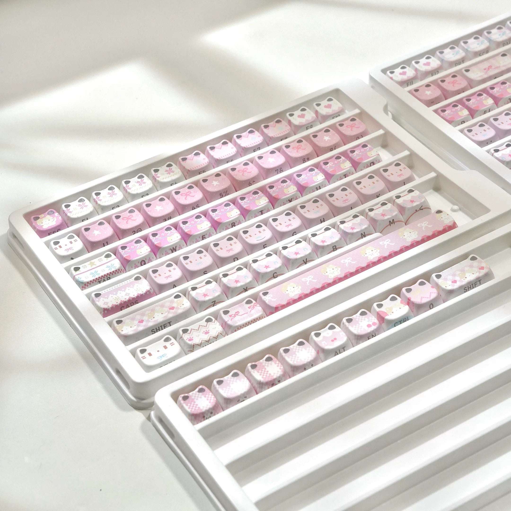 MAO Profile Kawaii Cat Ear Backlit Keycaps - 110 Keys PBT Dye-Sub | ARKTCAT