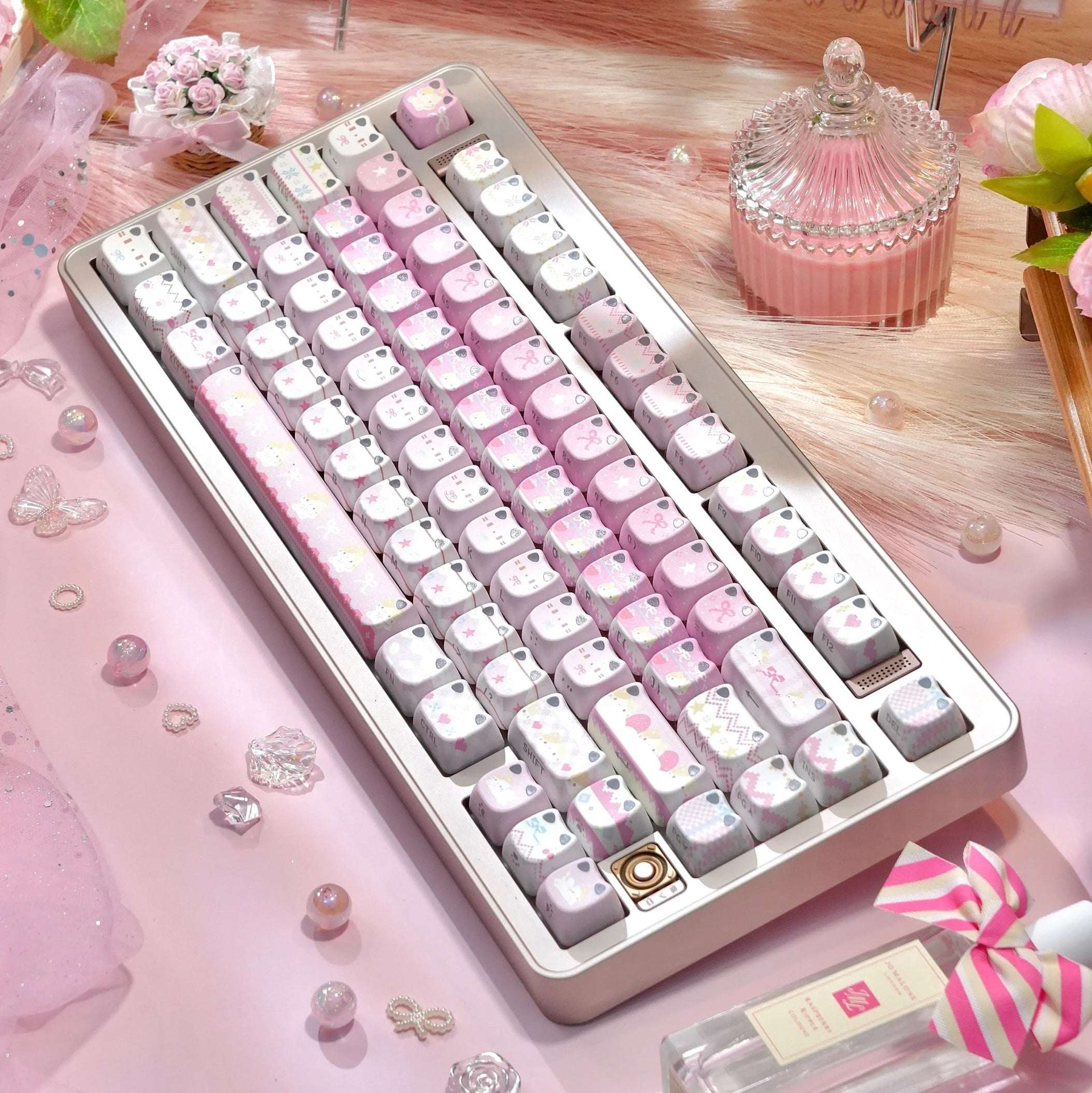 MAO Profile Kawaii Cat Ear Backlit Keycaps - 110 Keys PBT Dye-Sub | ARKTCAT