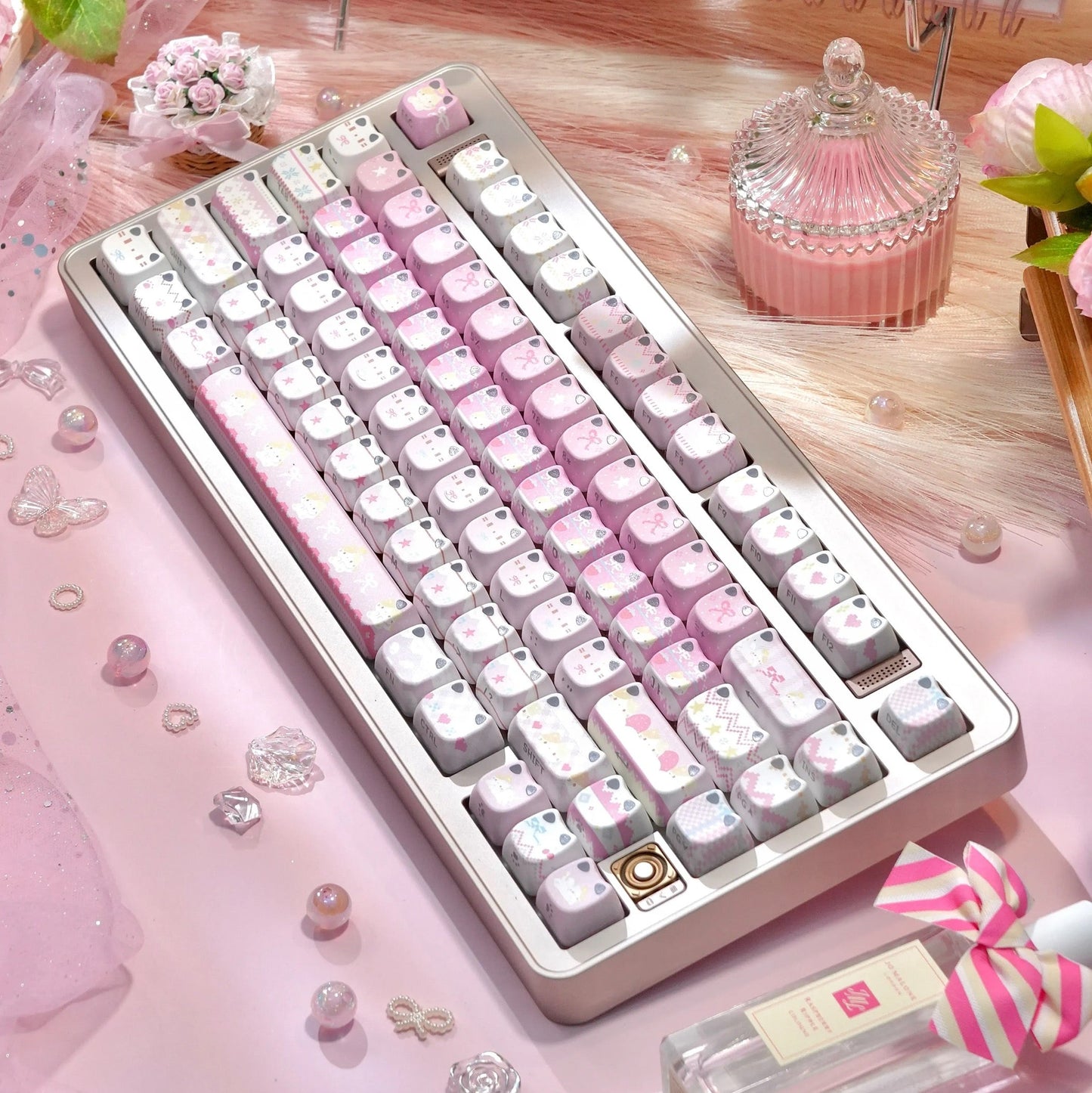 MAO Profile Kawaii Cat Ear Backlit Keycaps - 110 Keys PBT Dye-Sub | ARKTCAT