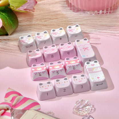 MAO Profile Kawaii Cat Ear Backlit Keycaps - 110 Keys PBT Dye-Sub | ARKTCAT
